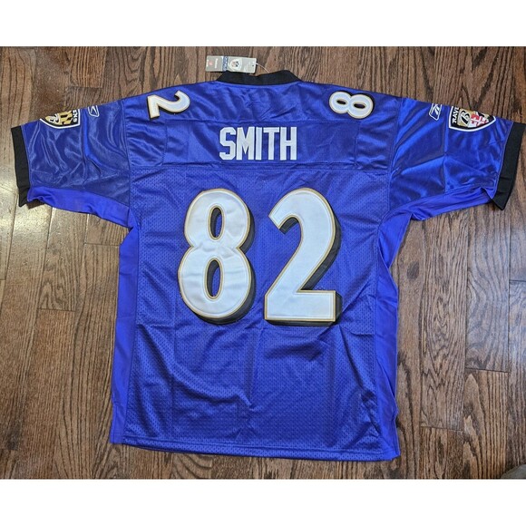 NFL On Field Jersey Torrey Smith #82 Reebok Baltimore Ravens Size 52 Purple NWT - Picture 2 of 14